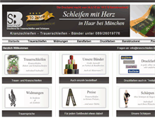 Tablet Screenshot of kranzschleifen-bischof.de